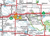 Manitoba City and Town Maps - Brandon
