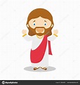 Jesús de Nazaret personaje de dibujos animados. Ilustración vectorial ...