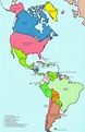 Mapa de América con sus capitales - Mapa de América