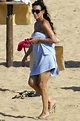 Nancy hits the beach in a skimpy bikini | Daily Mail Online