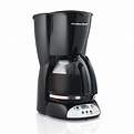Hamilton Beach Coffee Maker 12-Cup Programmable for Cone Filters, Black ...