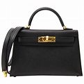 Hermes Kelly Mini II 20cm black epsom GHW Bag at 1stDibs