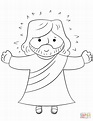Cartoon Jesus coloring page | Free Printable Coloring Pages