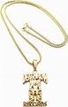 Hip Hop Death Row Records Pendant 61cm Box Chain Necklace - Gold Tone ...