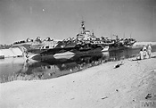 EAST OF SUEZ WITH THE INDEFATIGABLE. 1 DECEMBER 1944, IN THE SUEZ CANAL ...