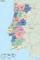 portugal political map. Illustrator Vector Eps maps. Eps Illustrator ...