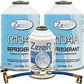 ZeroR Genuine R134a_ Refrigerant_ R-134a_ Quick Seal and AC Recharge ...