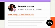 Remy Brommer - Product Manager at Doodles | The Org