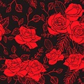 Rose Seamless pattern, flower seamless pattern, vector floral seamless ...