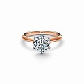 The Tiffany® Setting in 18k rose gold: world's most iconic engagement ...