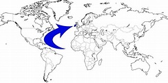 Irlanda no mapa do mundo - mapa do Mundo mostrando irlanda (Norte de ...