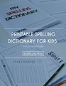 Free Printable Spelling Dictionary