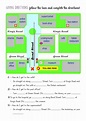Giving directions: follow and complete worksheet | Live Worksheets
