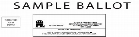 Election 2022: Sample primary ballots for every Alabama county - al.com