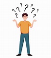 man in doubt question marks 19817183 PNG