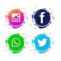 Hermosos iconos de redes sociales vector 241389 Vector en Vecteezy