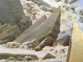 Caspar David Friedrich, Detail aus „das Eismeer“/“gescheiterte Hoffnung ...