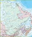 Large detailed map of Quebec