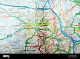 Road Map of Wolverhampton, England Stock Photo - Alamy