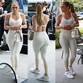 Jennifer Lopez looks stunning in this white fitted Gym Suit ...