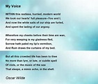 My Voice - My Voice Poem by Oscar Wilde