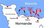 carte_debarquement - Histoire de la Normandie