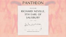 Richard Neville, 5th Earl of Salisbury Biography - English nobleman ...