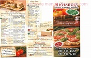 Online Menu of Richardis Original Submarine Sandwich Restaurant ...