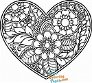 Heart coloring pages for adults - Kids Coloring Pages