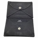 Hermès Hermes Black Calvi Card Holder Wallet Leather ref.641155 - Joli ...