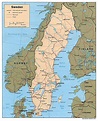 Large Detailed Political Map Of Scandinavia With Roads And Cities ...