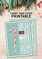 Candy Cane Poem Printable - livelaughrowe.com | Candy cane poem, Candy ...