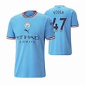 Phil Foden Manchester City 2022-23 Home Jersey Blue Replica
