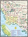Map of Los Angeles and surrounding areas - Map of LA and surrounding ...