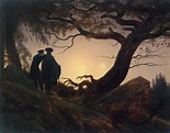 Caspar David Friedrich - Two men observing the moon
