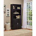 Ameriwood Home 5-Shelf Bookcase with Doors, Black - Walmart.com