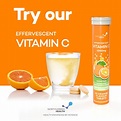 Effervescent Vitamin C 1000mg Orange Flavour Tablets (20) - Northumbria ...