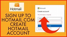 How To Sign Up To Hotmail Account? Create Hotmail.com Account | Outlook ...