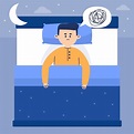 Ilustración del concepto de insomnio | Vector Gratis