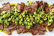 Skirt Steak with Avocado Chimichurri Recipe