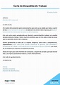 Ejemplo de Carta de Despedida de un Trabajo - Descarga Gratis