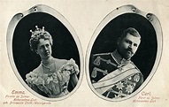 Postkarte, Brustbilder von Fürstin Emma und Carl Fürst zu Solms ...