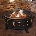 Fire Pit Set, Wood Burning Pit - Includes Screen, Cover and Log Poker ...