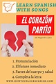 Canción 'El corazón partío' - How to unlock Spanish