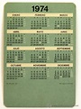 - calendario - año 1974 - - Comprar Calendarios antiguos en ...