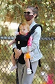 Kate Mara in a Protective Mask Heads Out for a Walk with Her Daughter ...