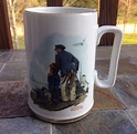 NORMAN ROCKWELL TANKARD MUG - THE SEAFARERS COLLECTION - LOOKING OUT TO ...