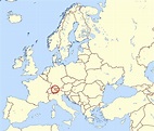 Large location map of Liechtenstein in Europe | Liechtenstein | Europe ...