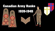 Canadian Army Ranks 1939-1945 - YouTube