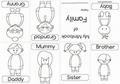 family1-01 | marchena35 | Mini books, Preschool family, Family coloring
